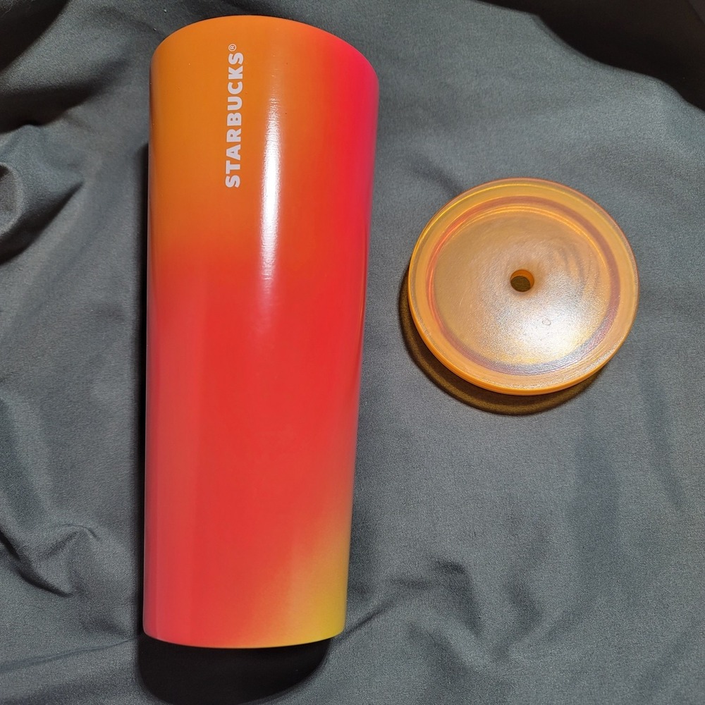 Starbucks Stainless Steel Tumbler  24 oz 2022‎ Summer Pink Orange